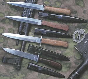 Боевые ножи Первой и Второй мировых войн, развитие и совершенствование, особенности конструкции