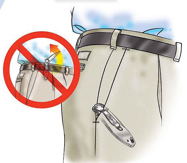 Рекомендации по безопасному ношению складных ножей Kershaw