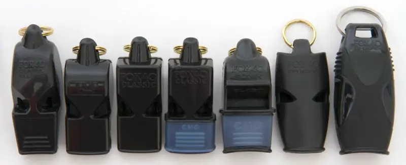 Fox 40 Whistles сигнальные свистки для подачи аварийных сигналов и сигналов бедствия