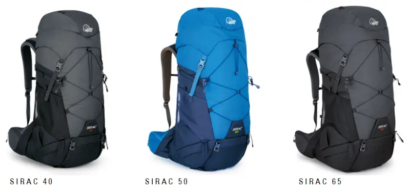 Lowe Alpine Sirac походные туристические рюкзаки из вторично переработанных материалов