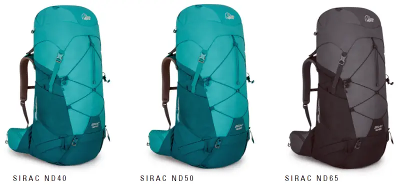Lowe Alpine Sirac походные туристические рюкзаки из вторично переработанных материалов