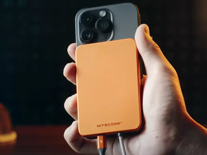Nitecore Pocket 5 Magnetic Power Bank, портативний повербанк із вбудованим магнітним кріпленням