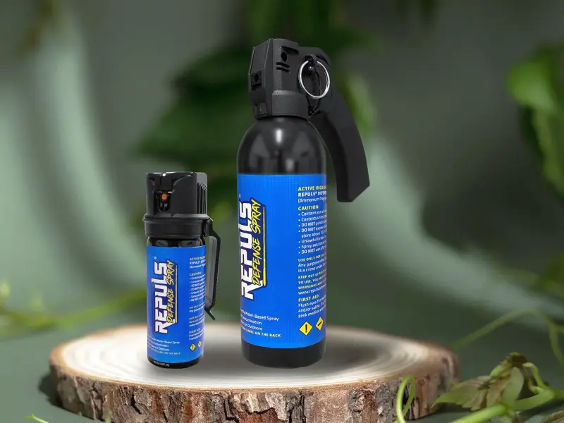 Газовий балончик REPULS Defense Spray, активний засіб самозахисту позбавлений недоліків перцевого балончика